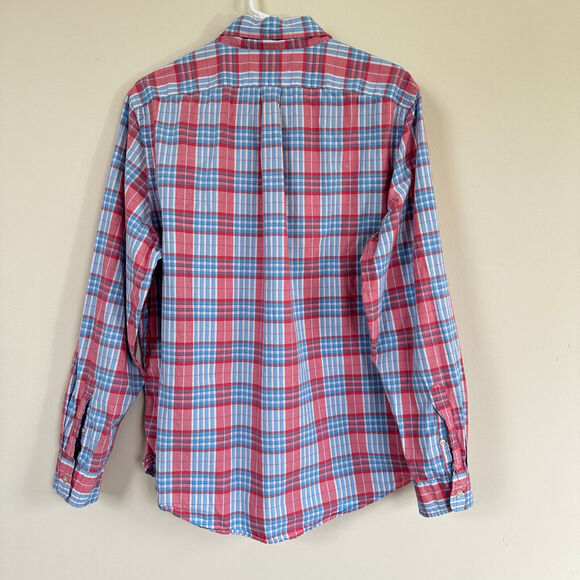Vineyard Vines Slim Fit Murray Shirt Button Front Long Sleeve Blue Red Plaid L - Picture 7 of 9